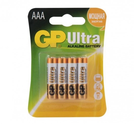 Батарейки алкалиновые GP Ultra Alkaline 24А AАA/LR03 - 4 шт. - Элементы питания - купить с доставкой в Новокузнецке