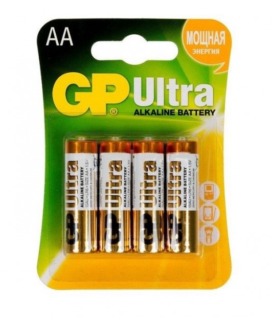 Батарейки алкалиновые GP Ultra Alkaline AA/LR6 - 4 шт. - Элементы питания - купить с доставкой в Новокузнецке