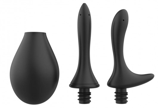 Черный анальный душ Nexus Anal Douche Set с 2 сменными насадками - Nexus Range - купить с доставкой в Новокузнецке