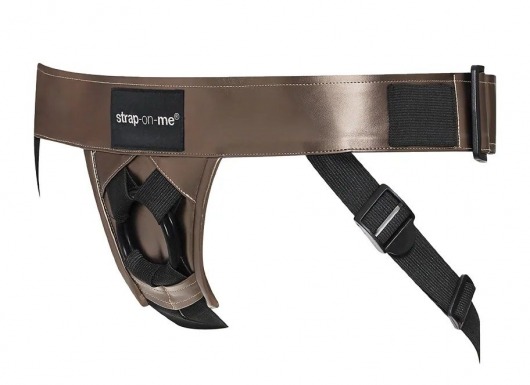 Бронзовый пояс для насадок Curious Harness - Strap-on-me купить в Новокузнецке с доставкой в Orgasmix.ru Бронзовый пояс для насадок Curious Harness - Strap-on-me - купить с доставкой в Новокузнецке