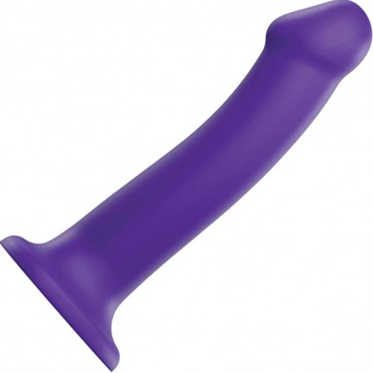 Фиолетовый фаллоимитатор-насадка Strap-On-Me Dildo Dual Density size L - 19 см. - Strap-on-me - купить с доставкой в Новокузнецке