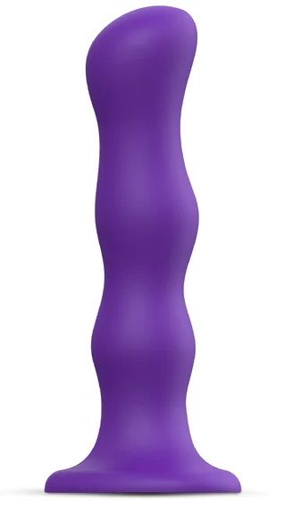 Фиолетовая насадка Strap-On-Me Dildo Geisha Balls size M - Strap-on-me - купить с доставкой в Новокузнецке