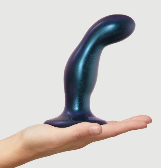 Темно-синяя насадка Strap-On-Me Dildo Plug Snaky size M - Strap-on-me - купить с доставкой в Новокузнецке