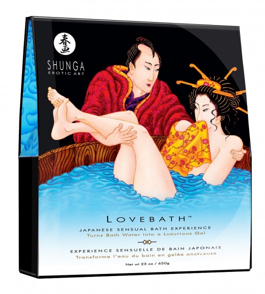 Соль для ванны Lovebath Ocean temptation, превращающая воду в гель - 650 гр. - Shunga - купить с доставкой в Новокузнецке