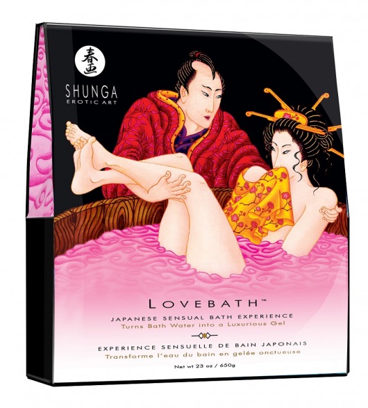 Соль для ванны Lovebath Dragon Fruit, превращающая воду в гель - 650 гр. - Shunga - купить с доставкой в Новокузнецке