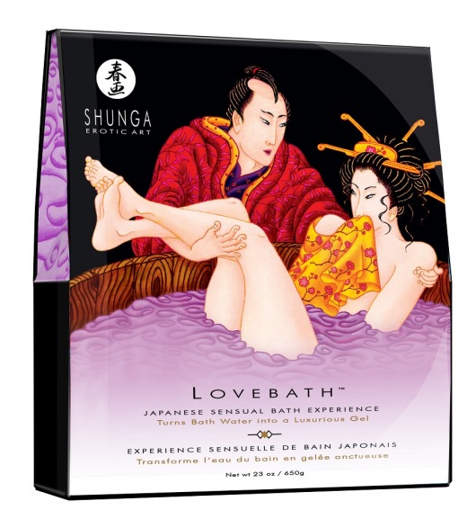 Соль для ванны Lovebath Sensual lotus, превращающая воду в гель - 650 гр. - Shunga - купить с доставкой в Новокузнецке