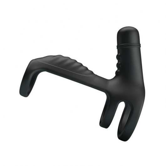 Черная вибронасадка на пенис Vibrating Penis Sling - Baile - в Новокузнецке купить с доставкой