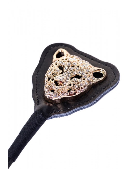 Чёрный стек с фигуркой леопарда на наконечнике - 21 см. - ToyFa - купить с доставкой в Новокузнецке