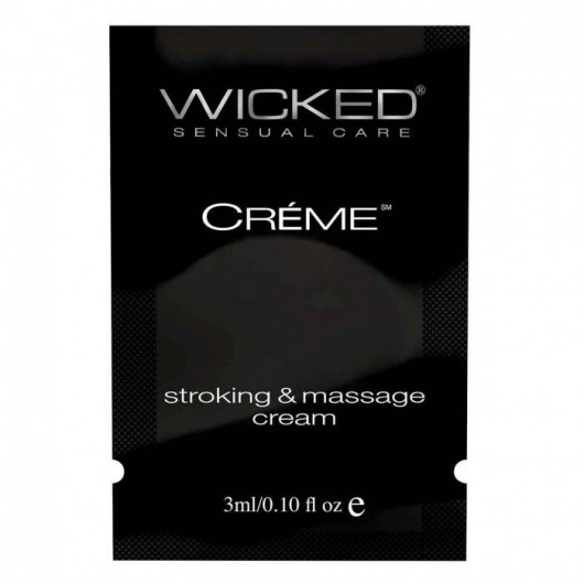 Крем для массажа и мастурбации Wicked Stroking and Massage Creme - 3 мл. - Wicked - купить с доставкой в Новокузнецке