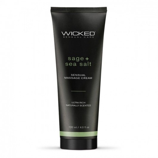 Массажный легкий крем WICKED Sage plus Sea Salt - 120 мл. - Wicked - купить с доставкой в Новокузнецке