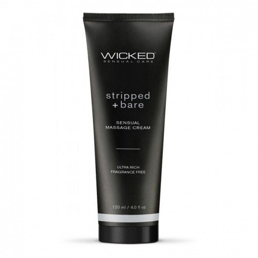 Массажный легкий крем WICKED Stripped plus Bare - 120 мл. - Wicked - купить с доставкой в Новокузнецке