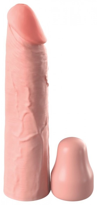 Телесная насадка-удлинитель 1 Inch Silicone X-tension - 17,8 см. - Pipedream - в Новокузнецке купить с доставкой