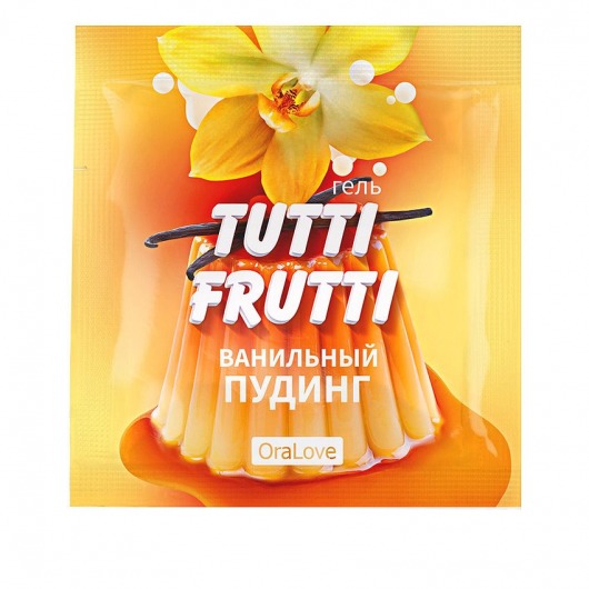 Пробник гель-смазки Tutti-frutti со вкусом ванильного пудинга - 4 гр. - Биоритм - купить с доставкой в Новокузнецке