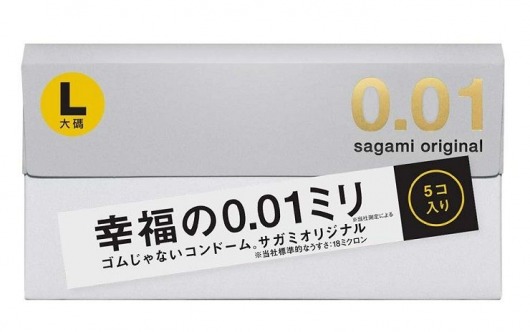 Презервативы Sagami Original 0.02 L-size увеличенного размера - 5 шт. - Sagami - купить с доставкой в Новокузнецке