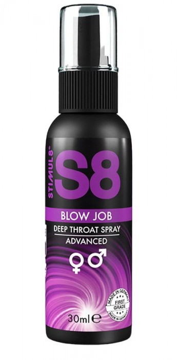 Лубрикант для орального секса S8 Deep Throat Spray - 30 мл. - Stimul8 - купить с доставкой в Новокузнецке Лубрикант для орального секса S8 Deep Throat Spray - 30 мл. - Stimul8 - купить с доставкой в Новокузнецке