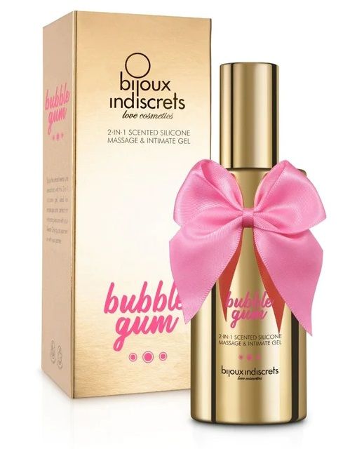 Гель с ароматом жвачки Bubblegum 2-in-1 Scented Silicone Massage And Intimate Gel - 100 мл. - Bijoux Indiscrets - купить с доставкой в Новокузнецке