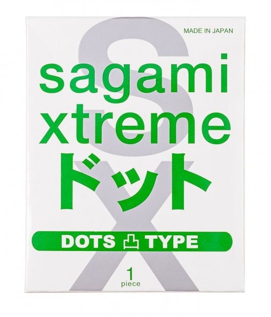 Презерватив Sagami Xtreme Type-E с точками - 1 шт. - Sagami - купить с доставкой в Новокузнецке