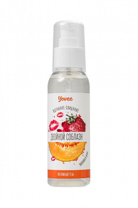 Съедобная гель-смазка Yovee «Двойной соблазн» с Д-пантенолом и вкусом клубники и дыни - 100 мл. - ToyFa - купить с доставкой в Новокузнецке