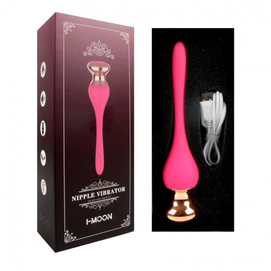 Розовый вибромассажер Nipple Vibrator - 14,5 см. - I-MOON