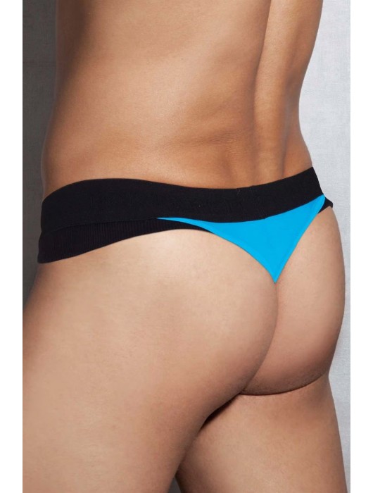 Черно-голубые трусы-стринги Doreanse Fitness - Doreanse купить с доставкой