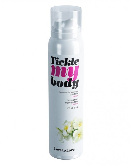 Массажная хрустящая пенка Tickle My Body Monoi с ароматом моной - 150 мл. - Love to Love - купить с доставкой в Новокузнецке