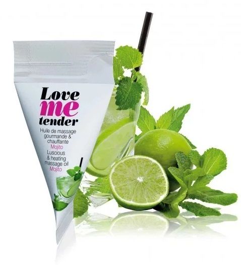 Съедобное согревающее массажное масло Love Me Tender Mojito с ароматом мохито - 10 мл. - Love to Love - купить с доставкой в Новокузнецке