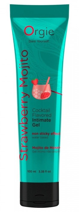 Съедобный интимный гель Orgie Lube Tube Cocktail Strawberry Mojito - 100 мл. - ORGIE - купить с доставкой в Новокузнецке