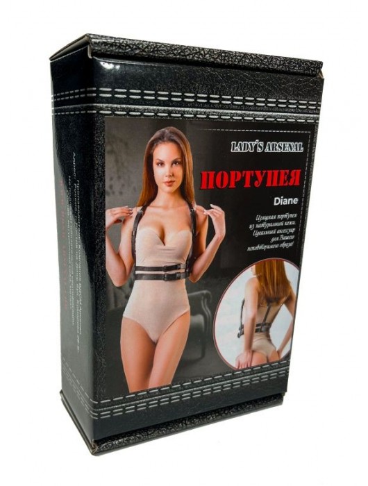 Изящная портупея из натуральной кожи Diane - БДСМ Арсенал - купить с доставкой в Новокузнецке