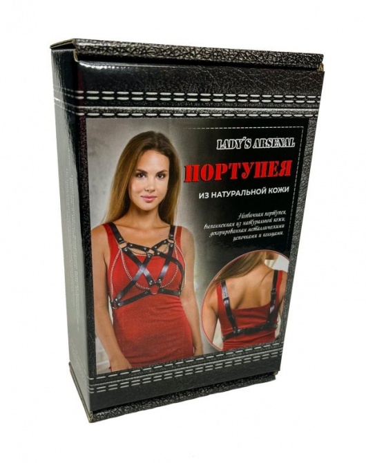 Портупея из натуральной кожи с цепочками - БДСМ Арсенал - купить с доставкой в Новокузнецке