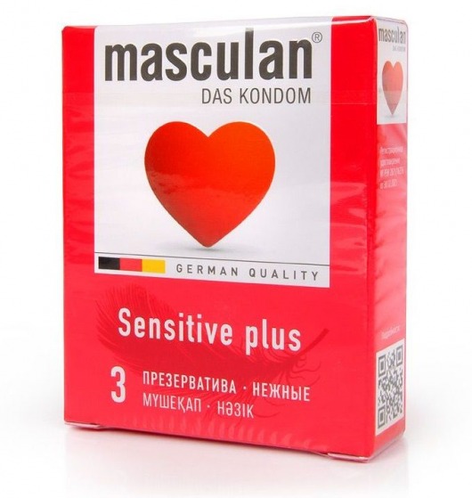 Презервативы Masculan Sensitive plus - 3 шт. - Masculan - купить с доставкой в Новокузнецке