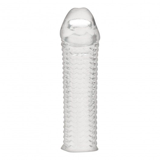 Текстурированная насадка на пенис Clear Textured Penis Enhancing Sleeve Extension - 16,5 см. - BlueLine - в Новокузнецке купить с доставкой