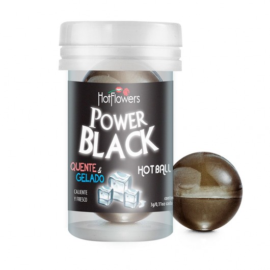 Интимный гель Power Black Hot Ball с охлаждающе-разогревающим эффектом (2 шарика по 3 гр.) - HotFlowers - купить с доставкой в Новокузнецке