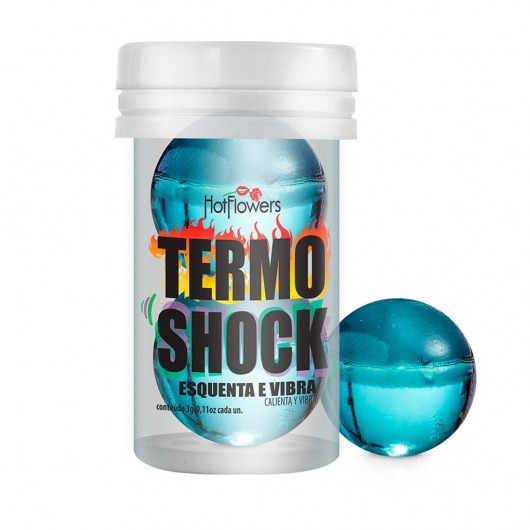 Интимный гель Termo Shock Hot Ball с разогревающе-покалывающим эффектом (2 шарика по 3 гр.) - HotFlowers - купить с доставкой в Новокузнецке