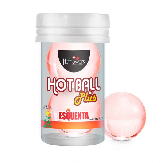 Лубрикант на масляной основе Hot Ball Plus с разогревающим эффектом (2 шарика по 3 гр.) - HotFlowers - купить с доставкой в Новокузнецке