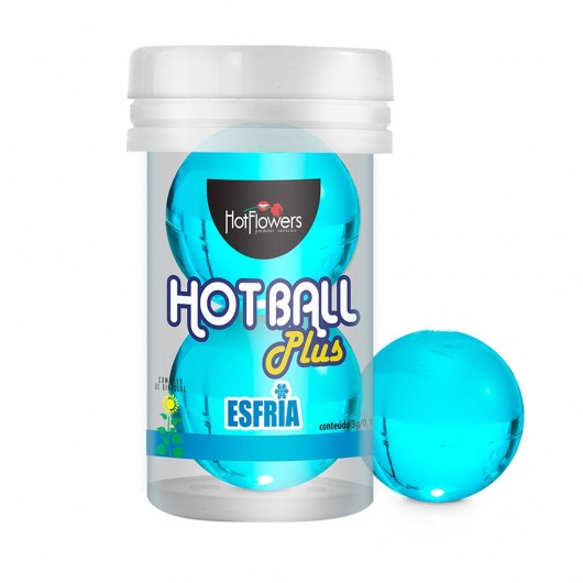 Лубрикант на масляной основе Hot Ball Plus с охлаждающим эффектом (2 шарика по 3 гр.) - HotFlowers - купить с доставкой в Новокузнецке