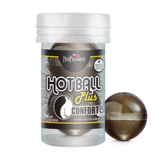 Анальный лубрикант на масляной основе Hot Ball Plus Conforto (2 шарика по 3 гр.) - HotFlowers - купить с доставкой в Новокузнецке