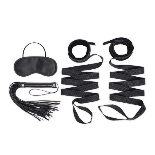 Эротический набор 4PC Bondage Bed Strap   Flogger Kit - Lux Fetish - купить с доставкой в Новокузнецке