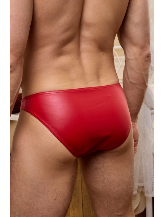Красные эффектные мужские трусы-слипы - Darkzone купить с доставкой