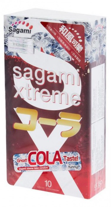 Ароматизированные презервативы Sagami Xtreme COLA - 10 шт. - Sagami - купить с доставкой в Новокузнецке