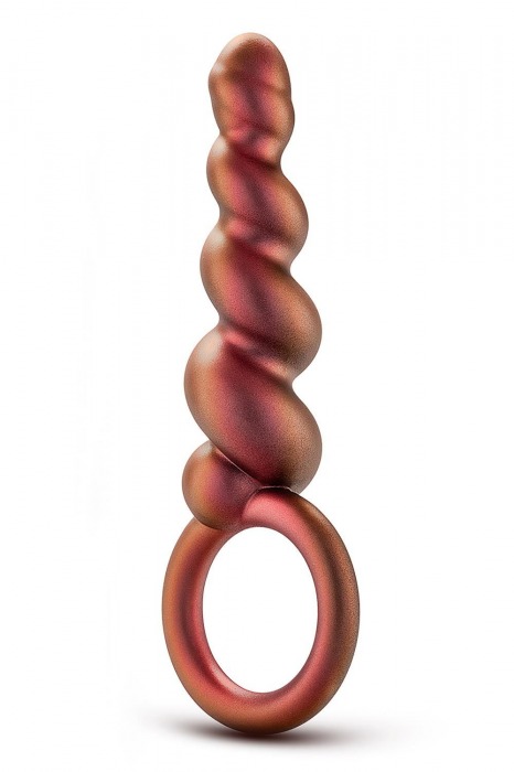 Коричневый анальный стимулятор Spiral Loop Copper Anal Plug - 13,3 см. - Blush Novelties