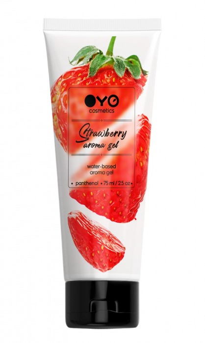 Лубрикант на водной основе OYO Aroma Gel Strawberry с ароматом клубники - 75 мл. - OYO - купить с доставкой в Новокузнецке