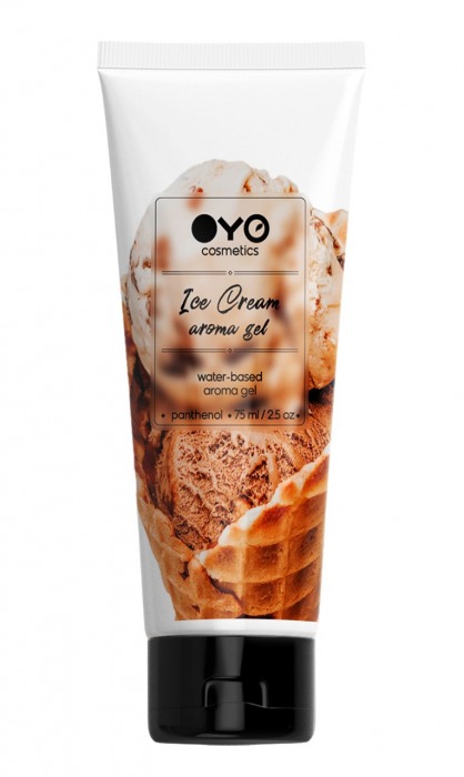 Лубрикант на водной основе OYO Aroma Gel Ice Cream с ароматом пломбира - 75 мл. - OYO - купить с доставкой в Новокузнецке