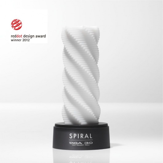 Белый 3D мастурбатор SPIRAL - Tenga - в Новокузнецке купить с доставкой