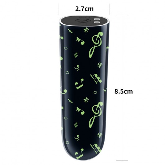 Мини-вибратор Rechargeable Glow-in-the-dark Music Massager - 8,5 см. - Lovetoy