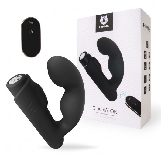 Черный вибромассажер Gladiator - 10,7 см. - S-HANDE - в Новокузнецке купить с доставкой