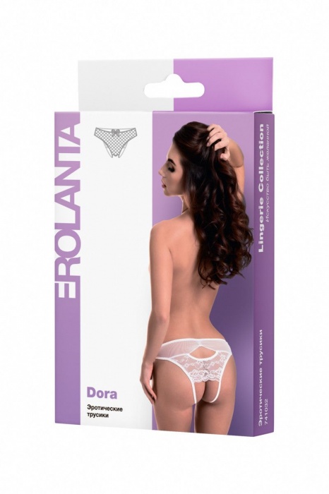 Эротические трусики со вставкой стрейч-сетки на поясе - Erolanta купить с доставкой