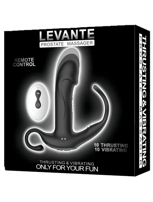 Черный пульсирующимй массажер простаты с вибрацией и пультом ДУ - 17,1 см. - Secwell - в Новокузнецке купить с доставкой