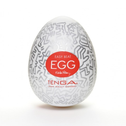 Мастурбатор-яйцо Keith Haring EGG PARTY - Tenga - в Новокузнецке купить с доставкой