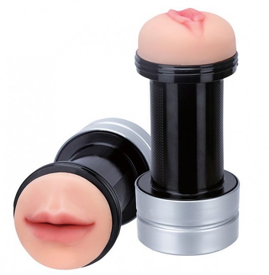 Двусторонний мастурбатор REALSTUFF 2 IN 1 HUMMER MOUTH   VAGINA - ротик и вагина - Dream Toys - в Новокузнецке купить с доставкой