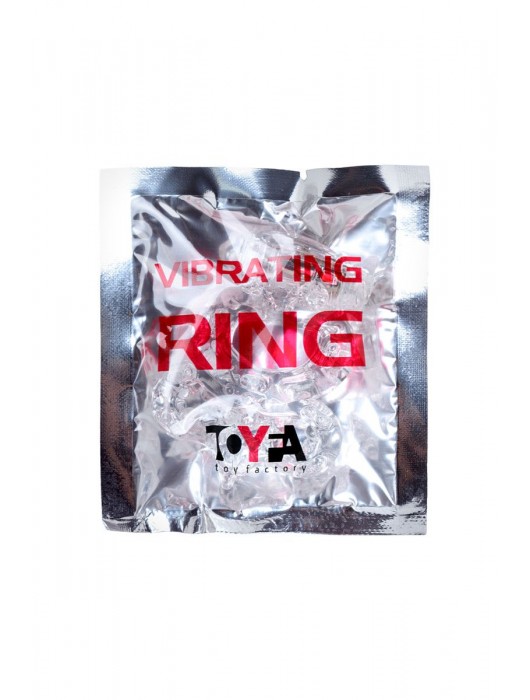 Прозрачное эрекционное кольцо с вибратором  и подхватом - Toyfa Basic - в Новокузнецке купить с доставкой